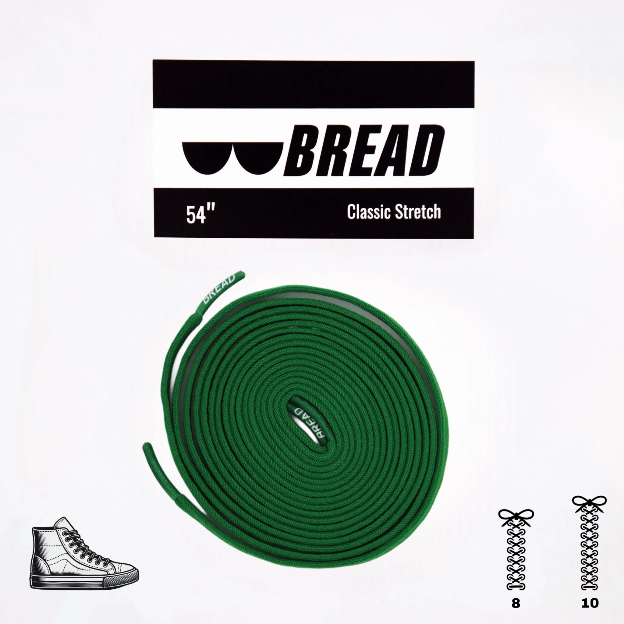 Elastic Shoelaces - Lucky Green