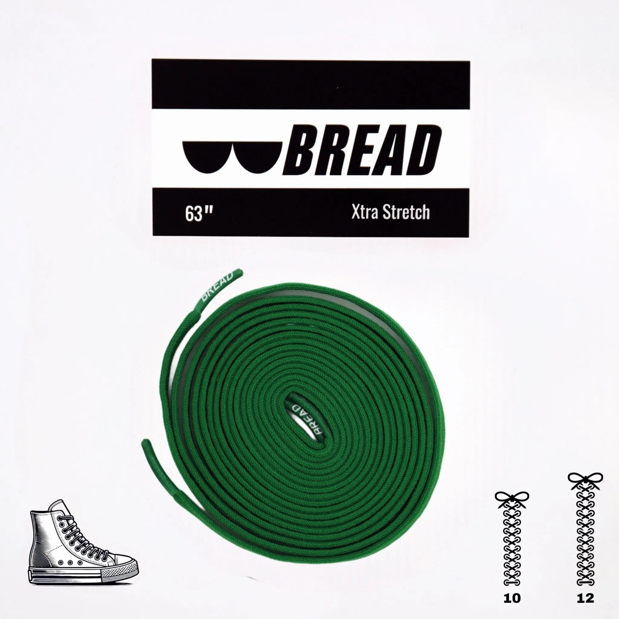 Elastic Shoelaces - Lucky Green