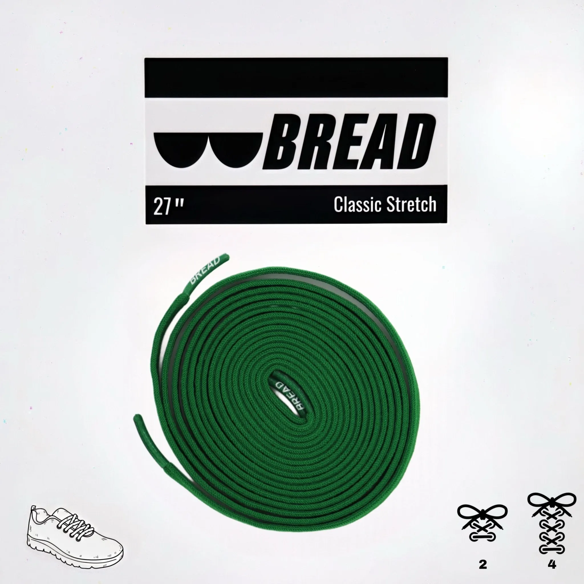 Elastic Shoelaces - Lucky Green