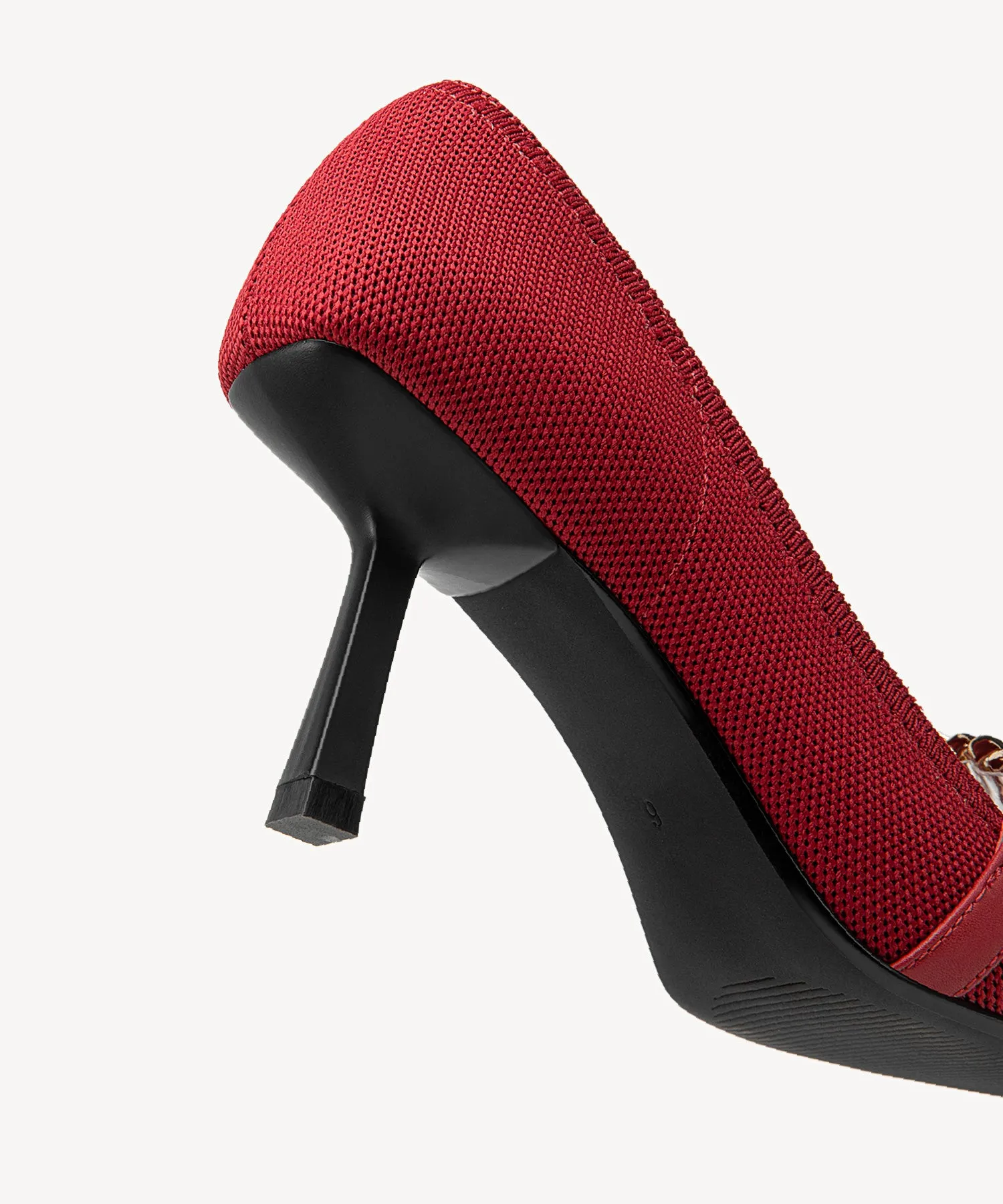 Elegant Chain Pointed Toe Heeled Pumps