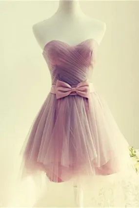 Elegant Sweetheart Cute Short Tulle Homecoming Dress For Girls K159