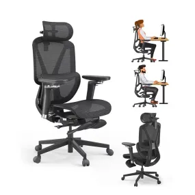 Ergonomic High-Back Office Chair with Adjustable Height and Lumbar Support