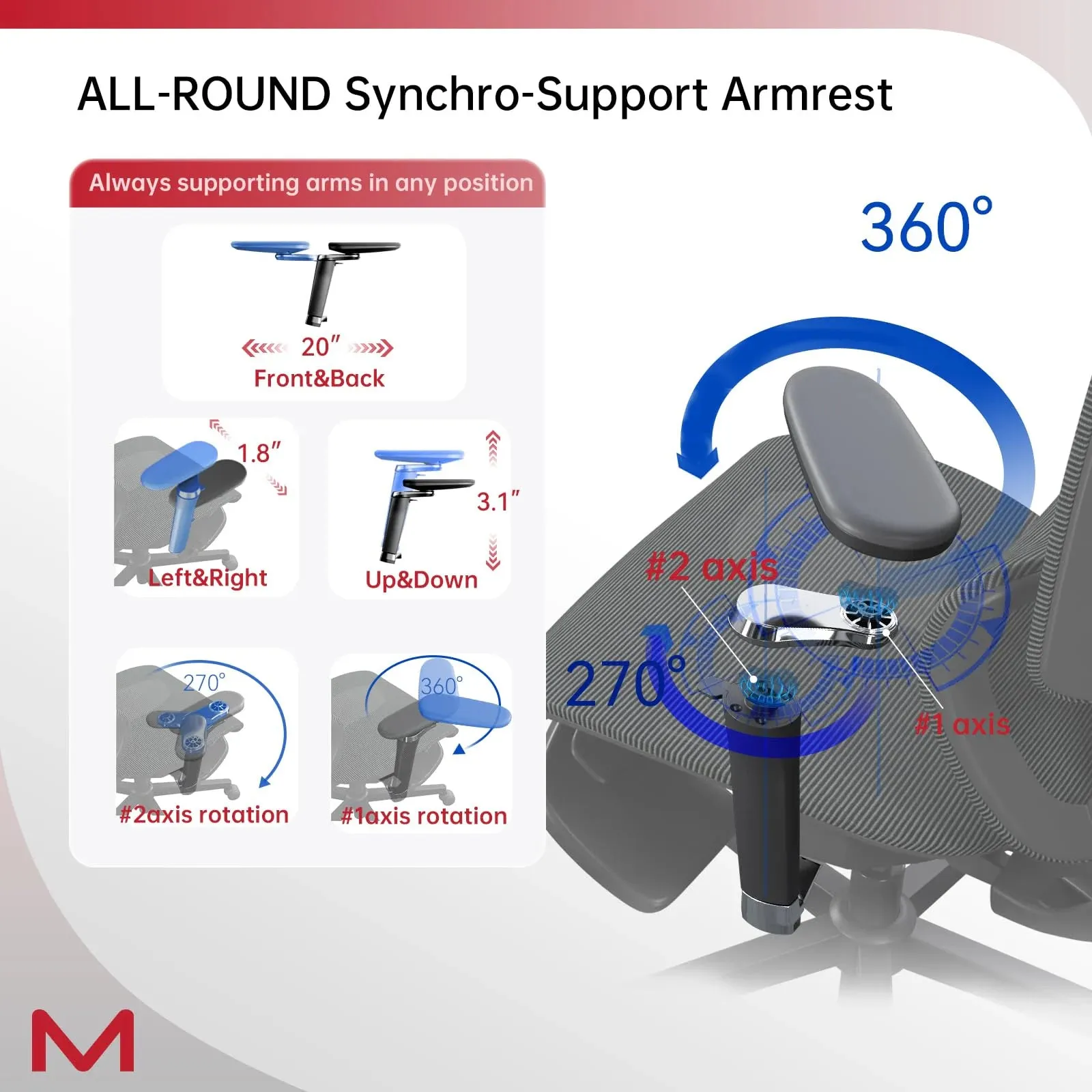 Ergonomic High-Back Office Chair with Adjustable Height and Lumbar Support