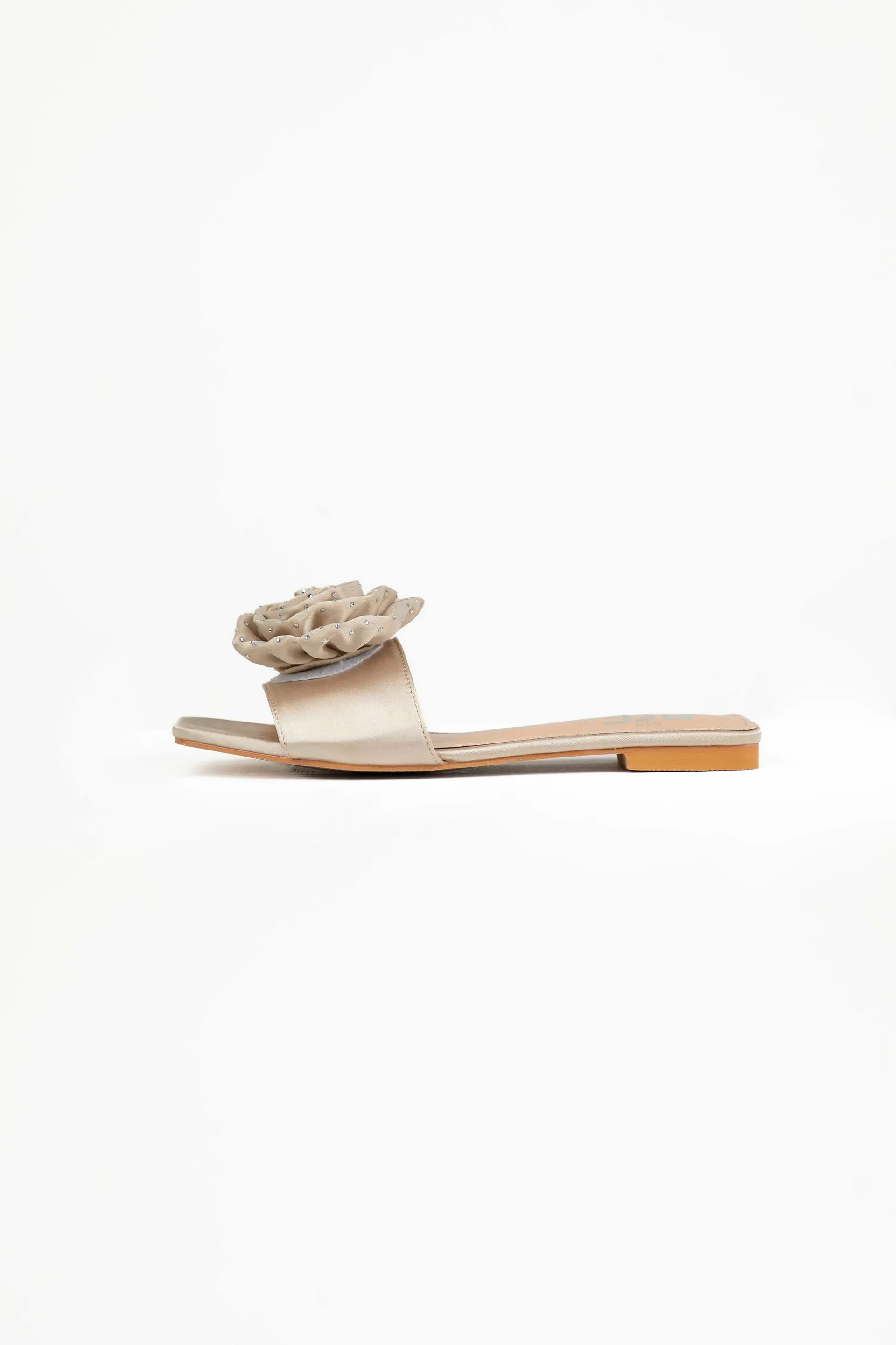 Floral Flats Beige