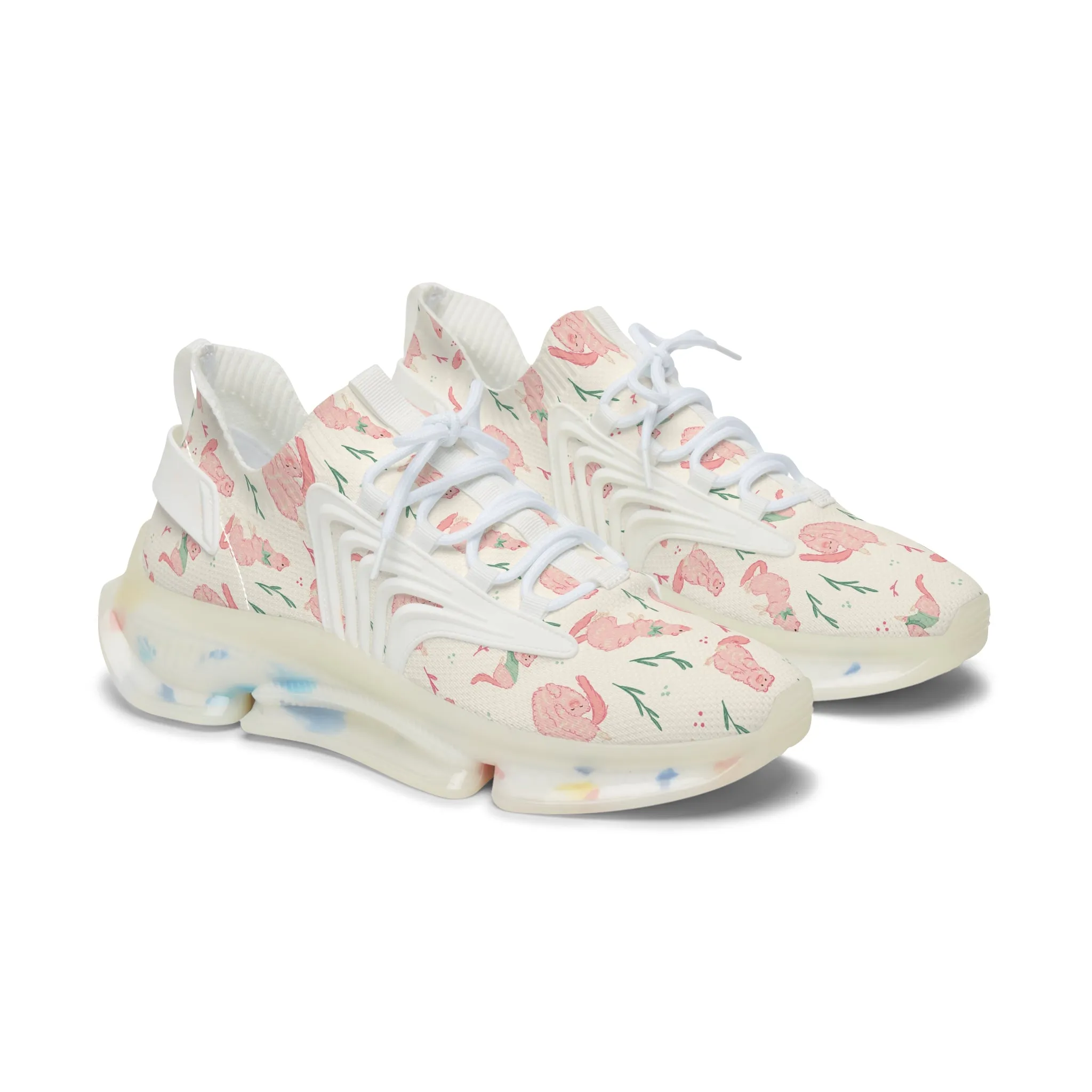 Floral Women's Mesh Sneakers - Lightweight & Breathable for Everyday Style