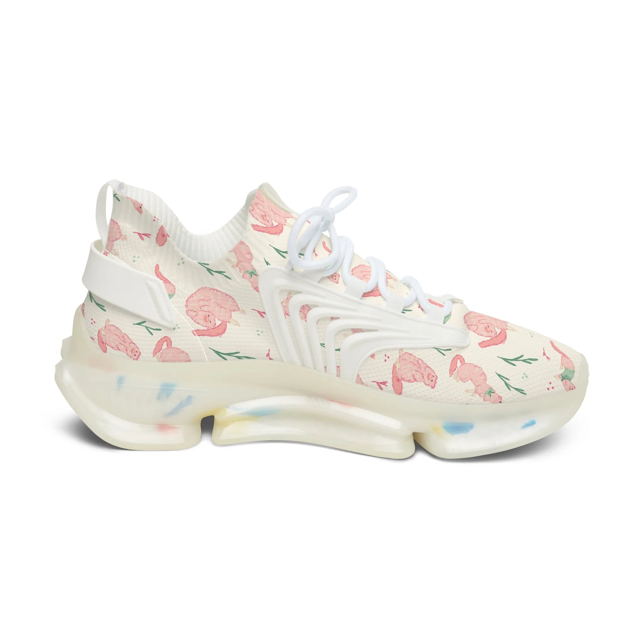 Floral Women's Mesh Sneakers - Lightweight & Breathable for Everyday Style