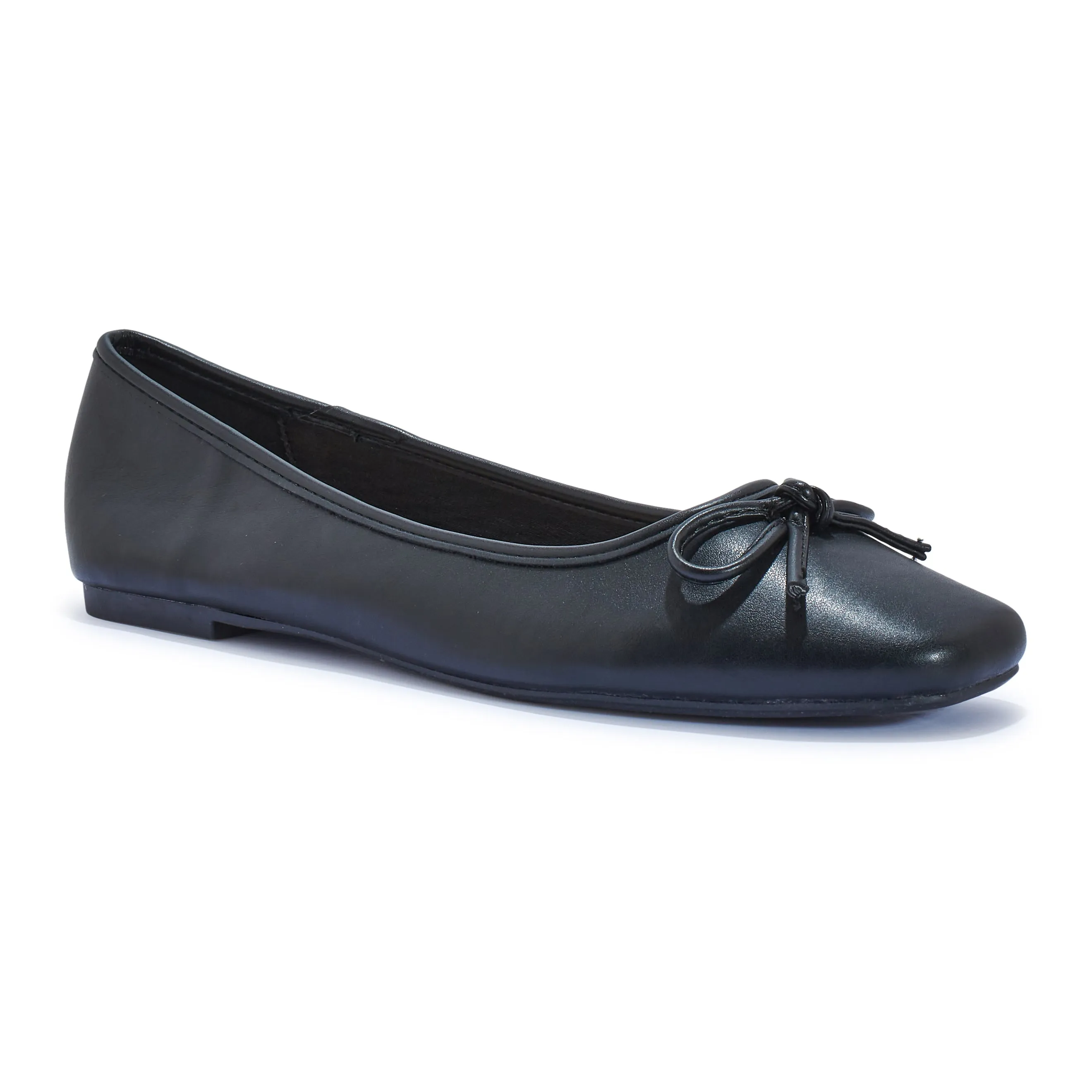 FONTAINE1 SQUARE TOE BOW DETAIL  BALLERINA PUMP