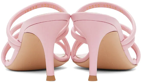 Gianvito Rossi Pink Criss-Cross 70 Heeled Sandals