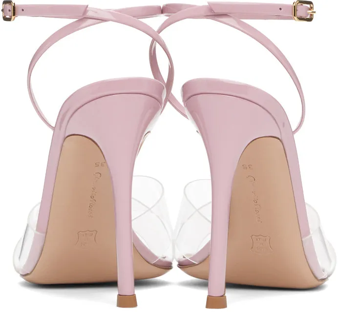 Gianvito Rossi Pink Patent Stark 105 Heeled Sandals