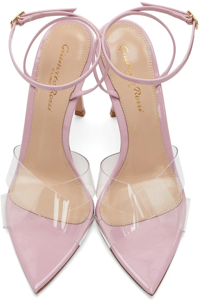Gianvito Rossi Pink Patent Stark 105 Heeled Sandals