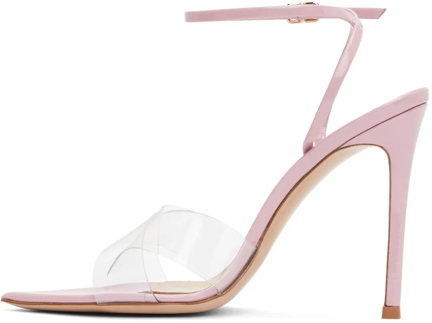 Gianvito Rossi Pink Patent Stark 105 Heeled Sandals