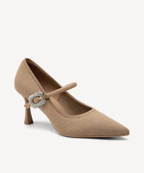 Gracelithe Shimmer Buckle Pumps