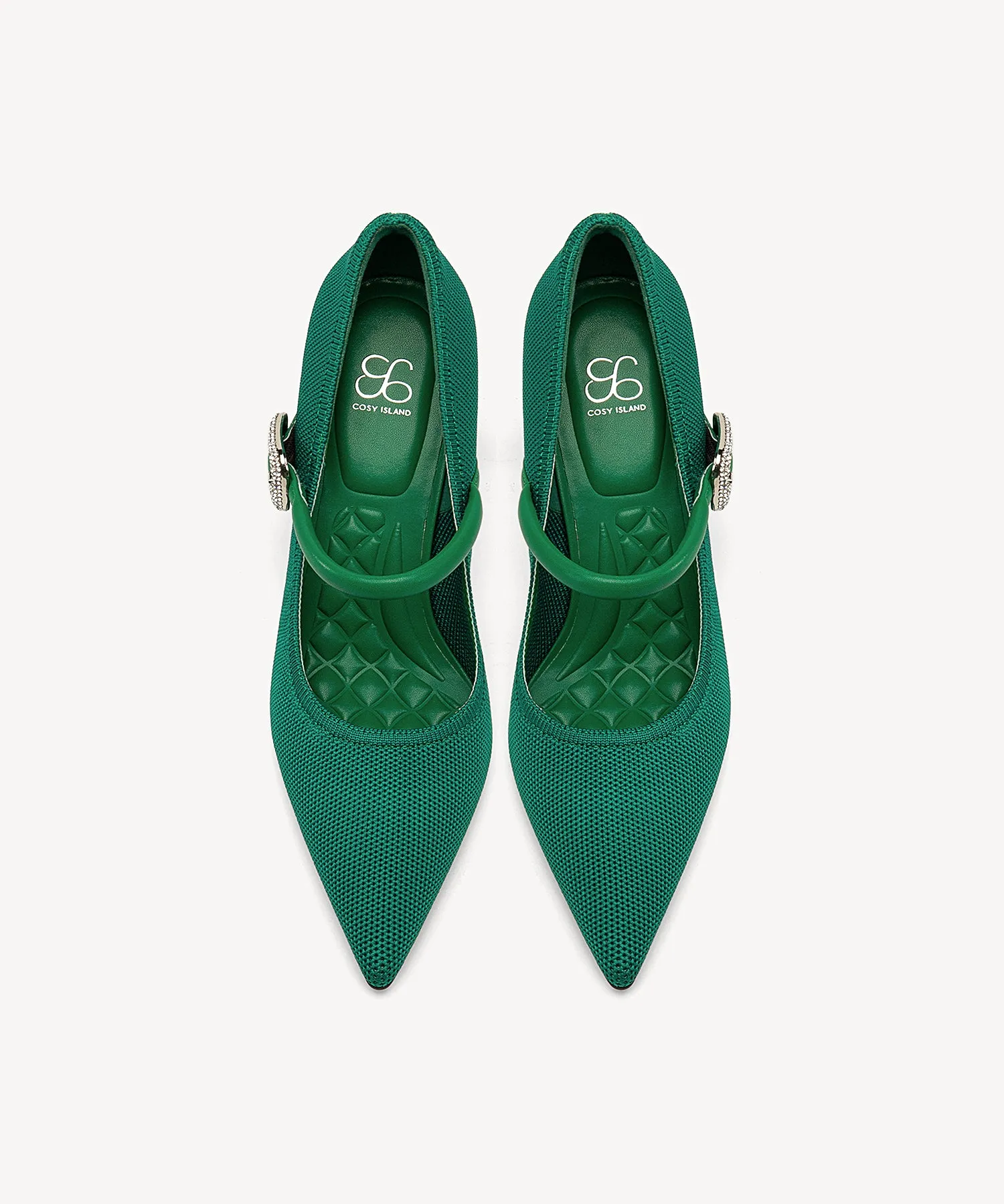 Gracelithe Shimmer Buckle Pumps