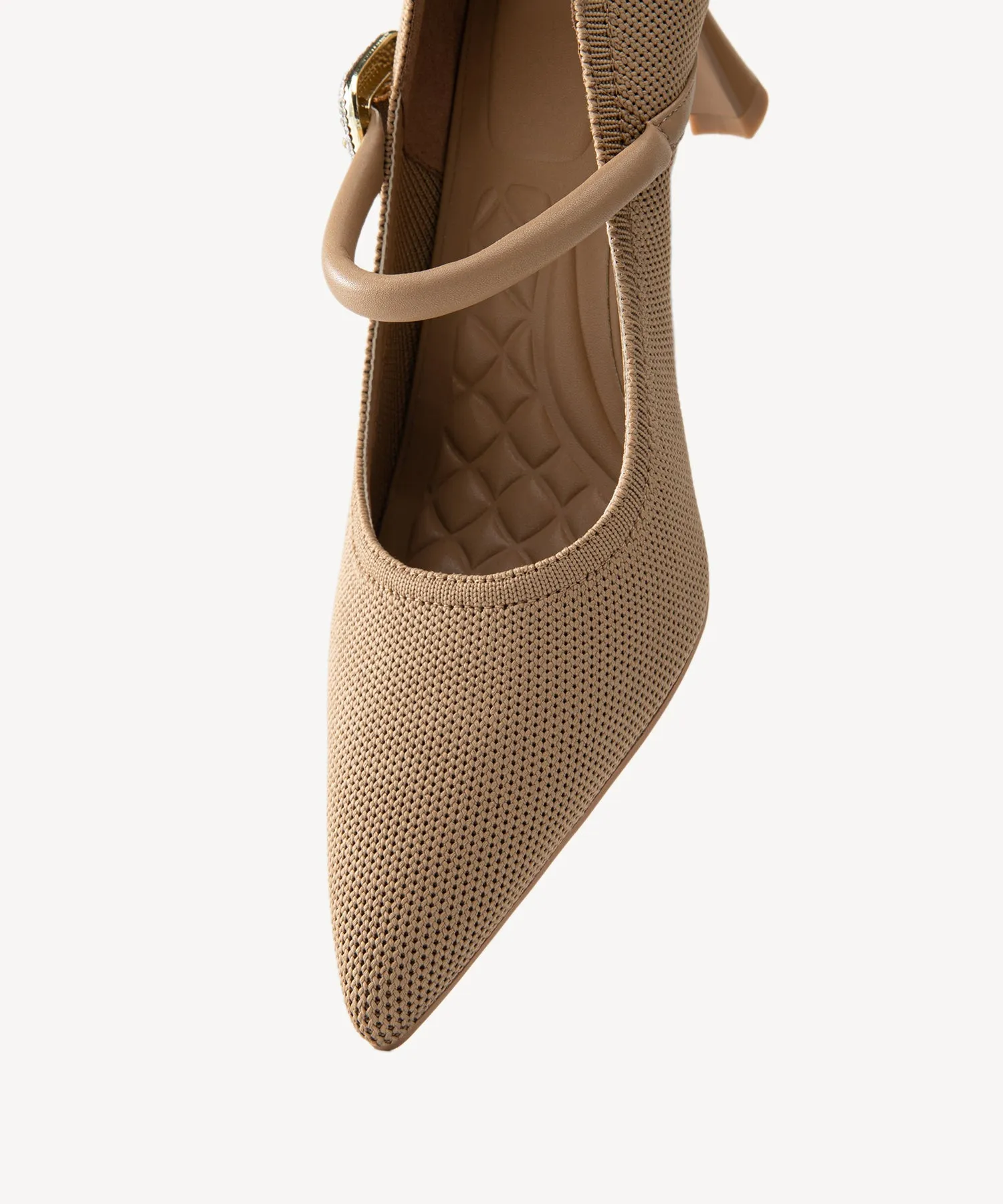Gracelithe Shimmer Buckle Pumps