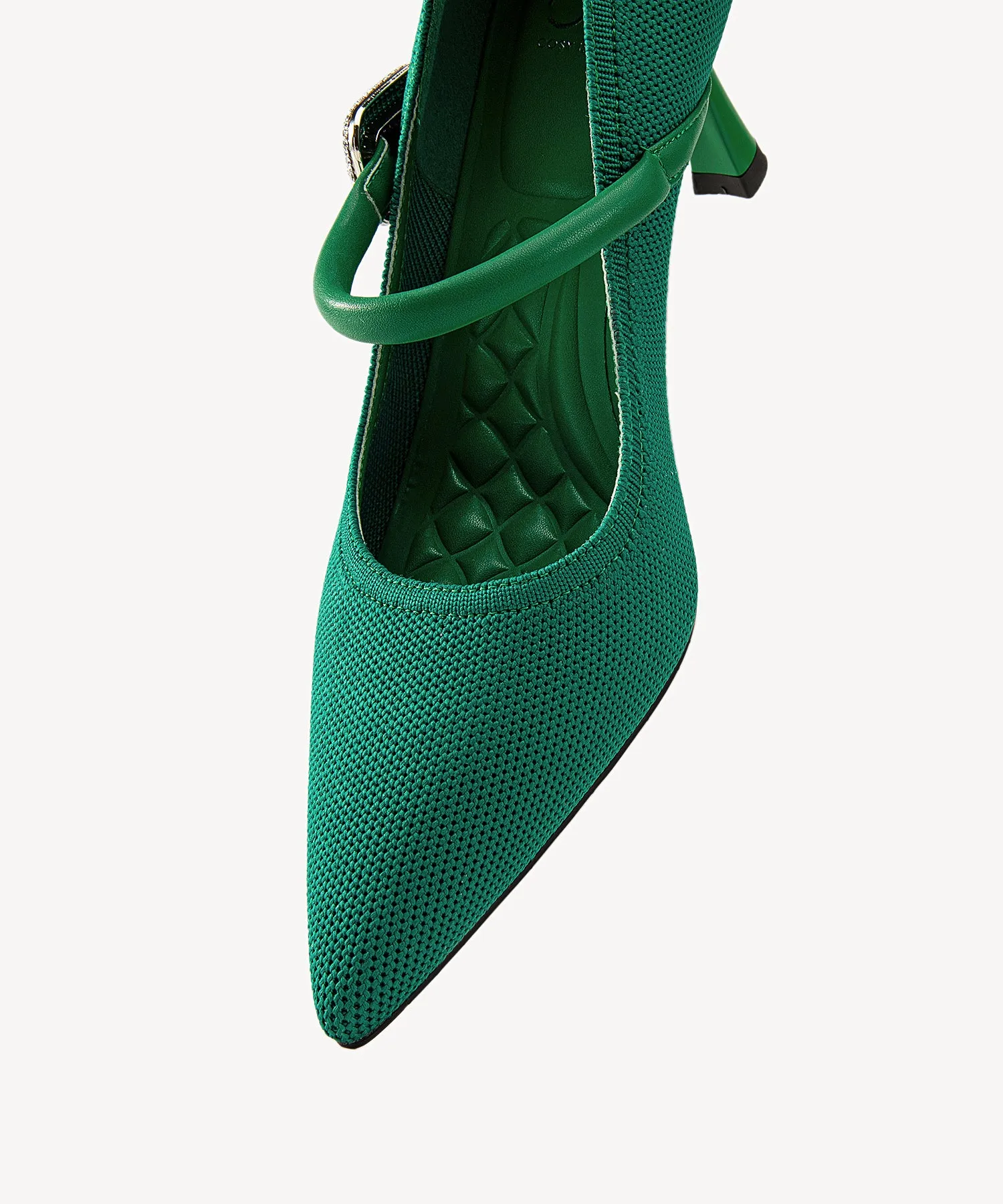 Gracelithe Shimmer Buckle Pumps