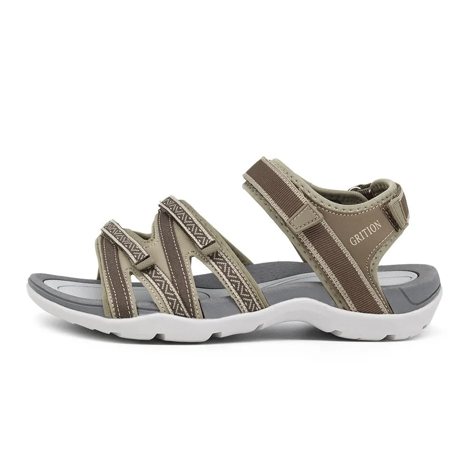 GRITION Breathable Non Slip Strappy Velcro Sandal Shoes