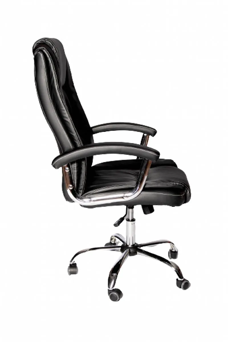 High-Back And Adjustable Height Executive Swivel Office Chair 521H Black