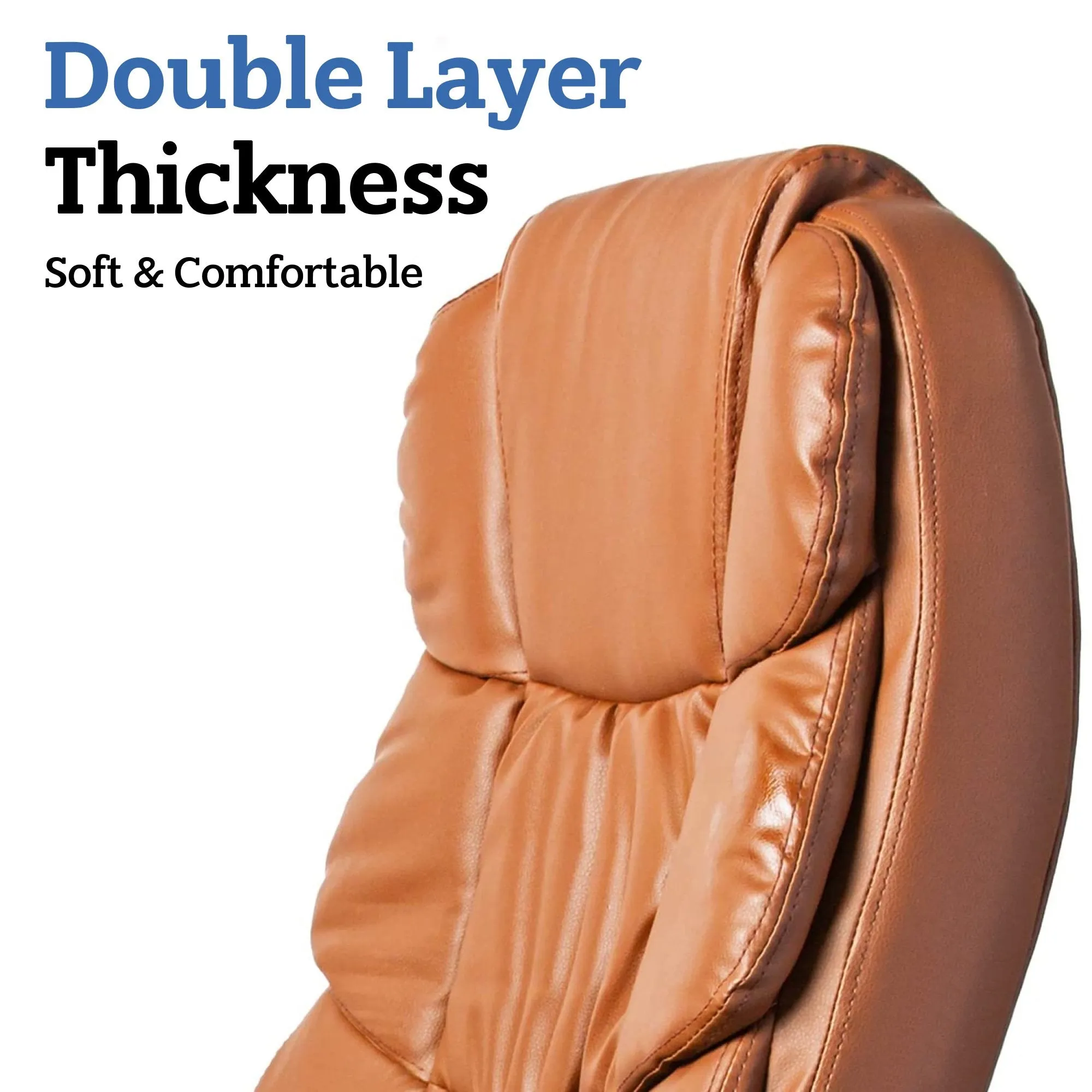 High Back Pu Leather Ergonomic Office Chair 8890H Brown
