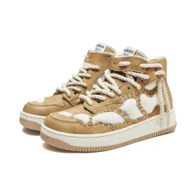 High Street Patchwork High Top Sneakers
