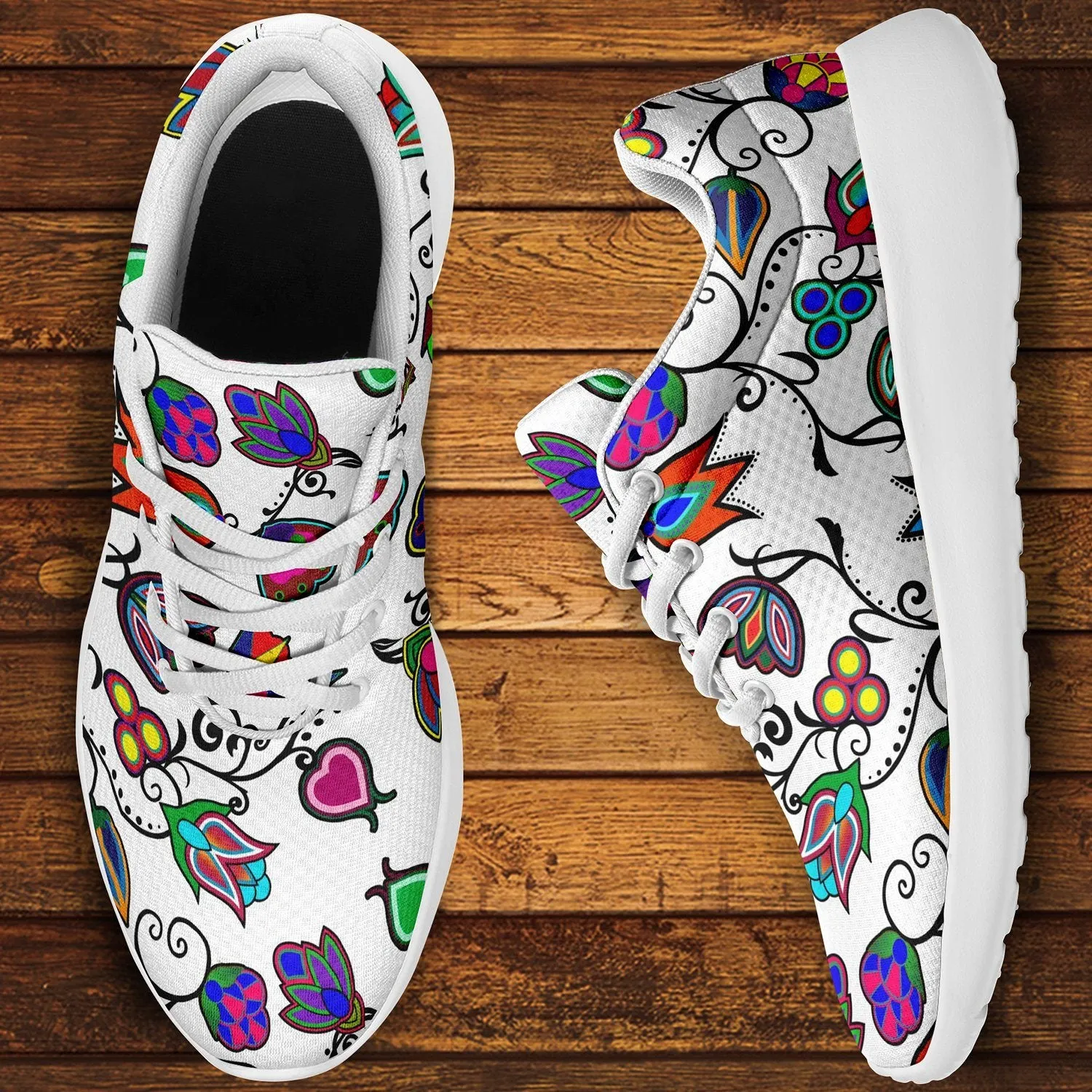 Indigenous Paisley White Ikkaayi Sport Sneakers