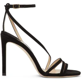 Jimmy Choo Black Suede Tesca 100 Sandals