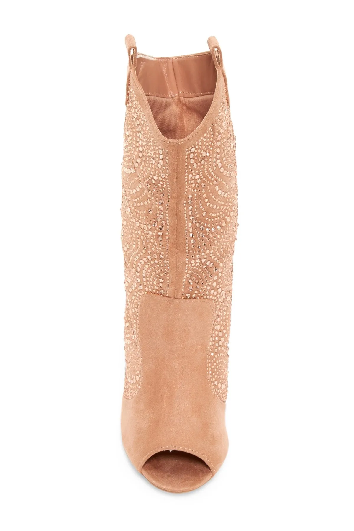 Lauren Lorraine Layla Rose Gold Lavishly Embellished Western Stiletto Heel Boots