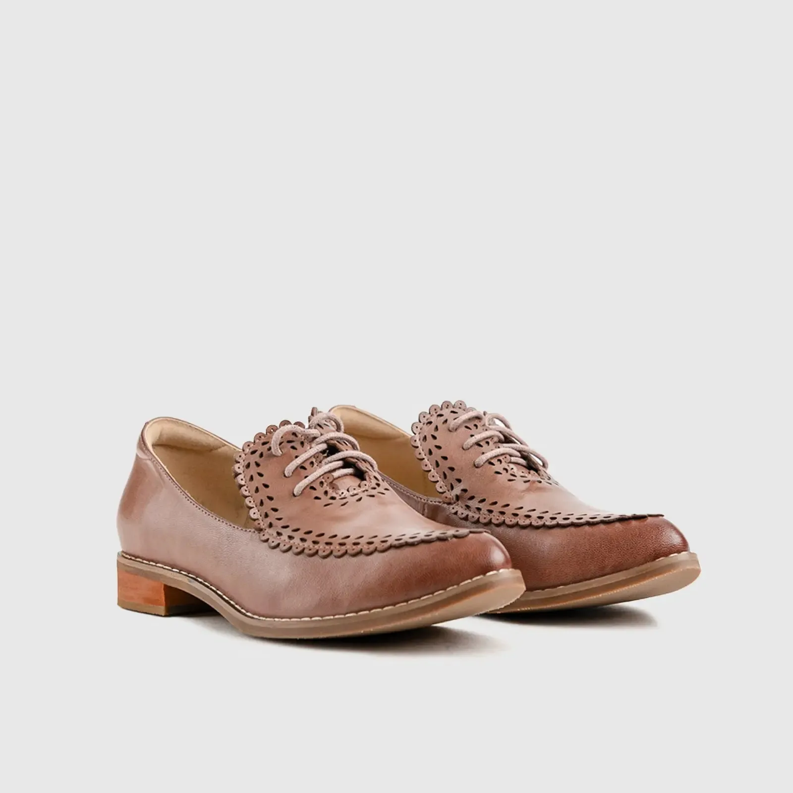 Leather Oxfords Brown HA013