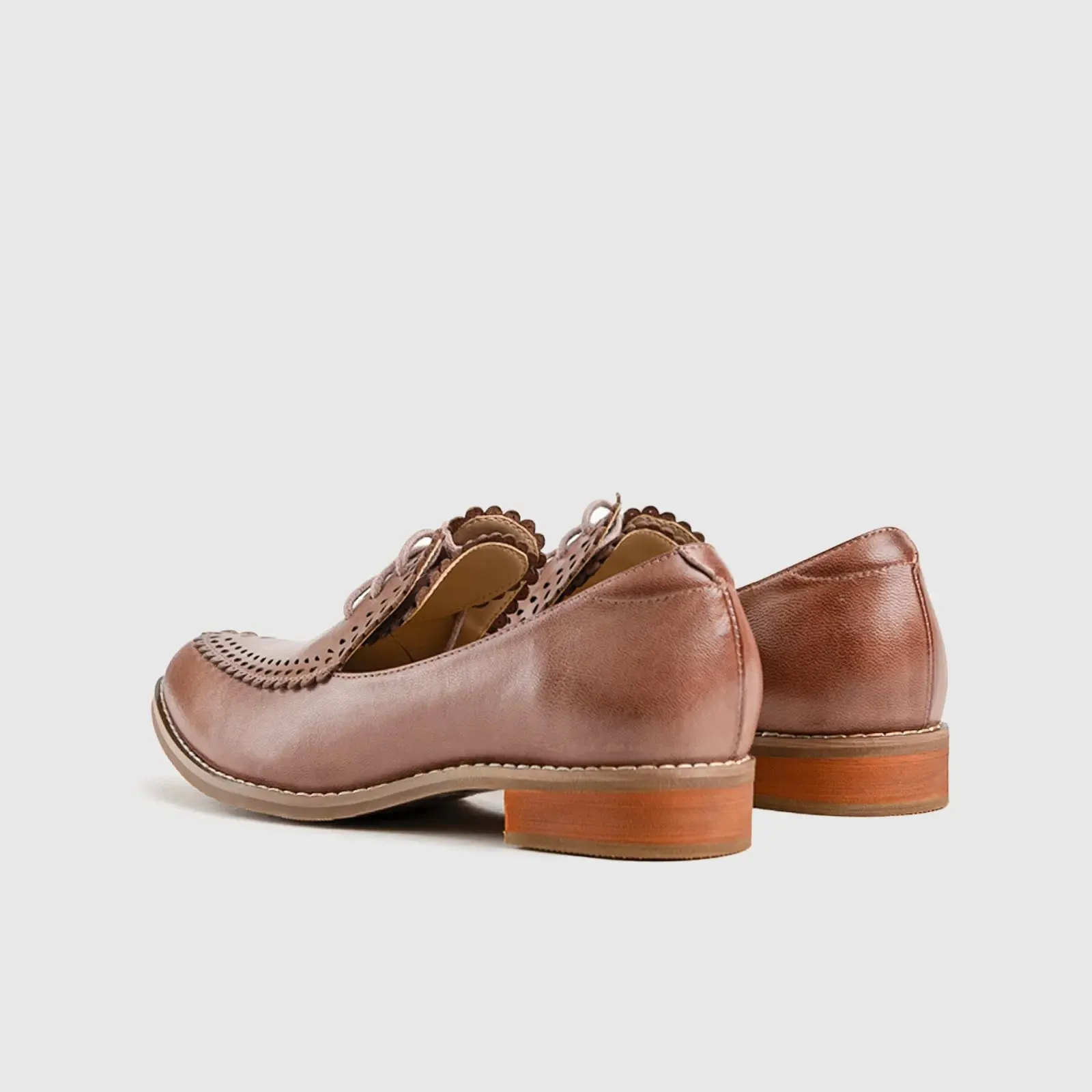 Leather Oxfords Brown HA013