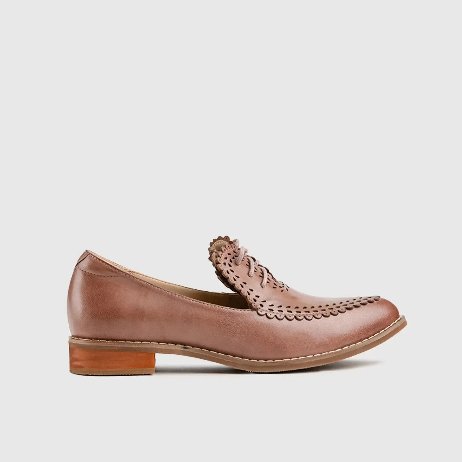 Leather Oxfords Brown HA013