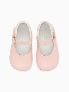 Light Pink Leather Baby Mary Jane Shoes