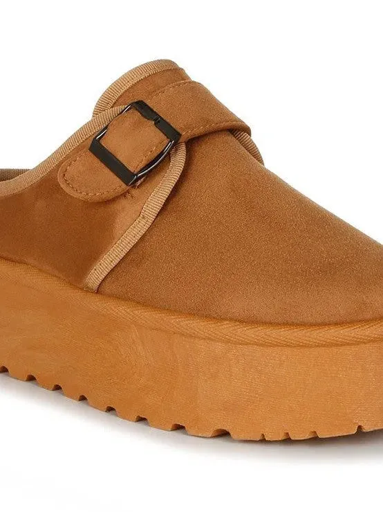 London Rag Ryeson Buckle Strap Platform Classic Slip-Ons