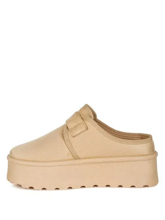 London Rag Ryeson Buckle Strap Platform Classic Slip-Ons