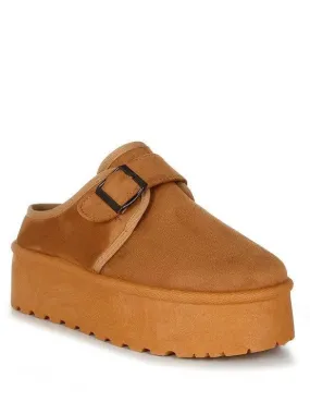London Rag Ryeson Buckle Strap Platform Classic Slip-Ons