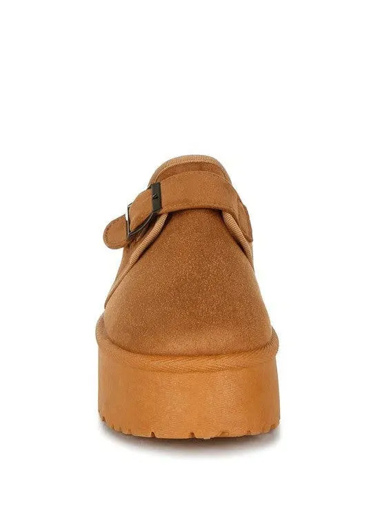 London Rag Ryeson Buckle Strap Platform Classic Slip-Ons
