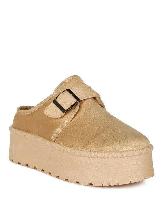 London Rag Ryeson Buckle Strap Platform Classic Slip-Ons