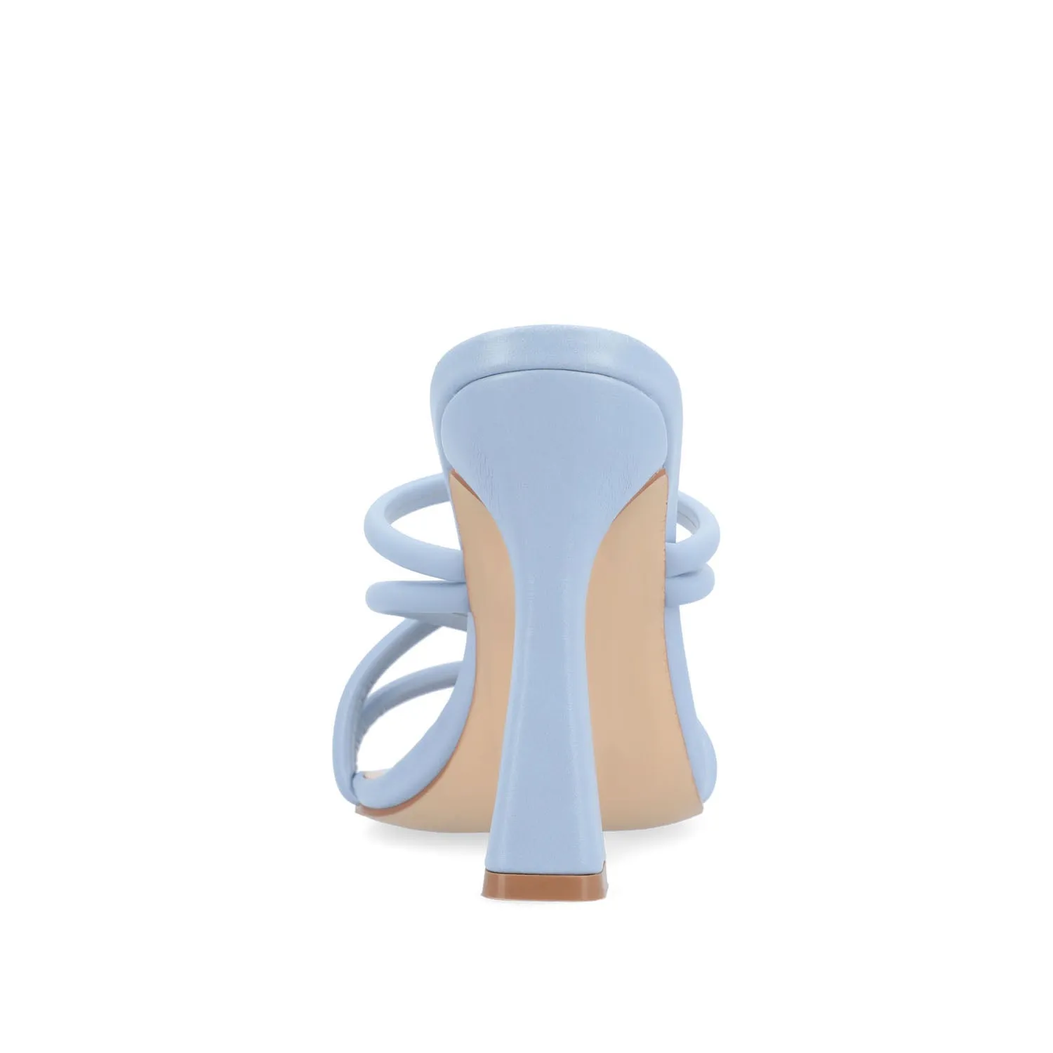 LOUISSE MULTI STRAP HEELS IN FAUX LEATHER