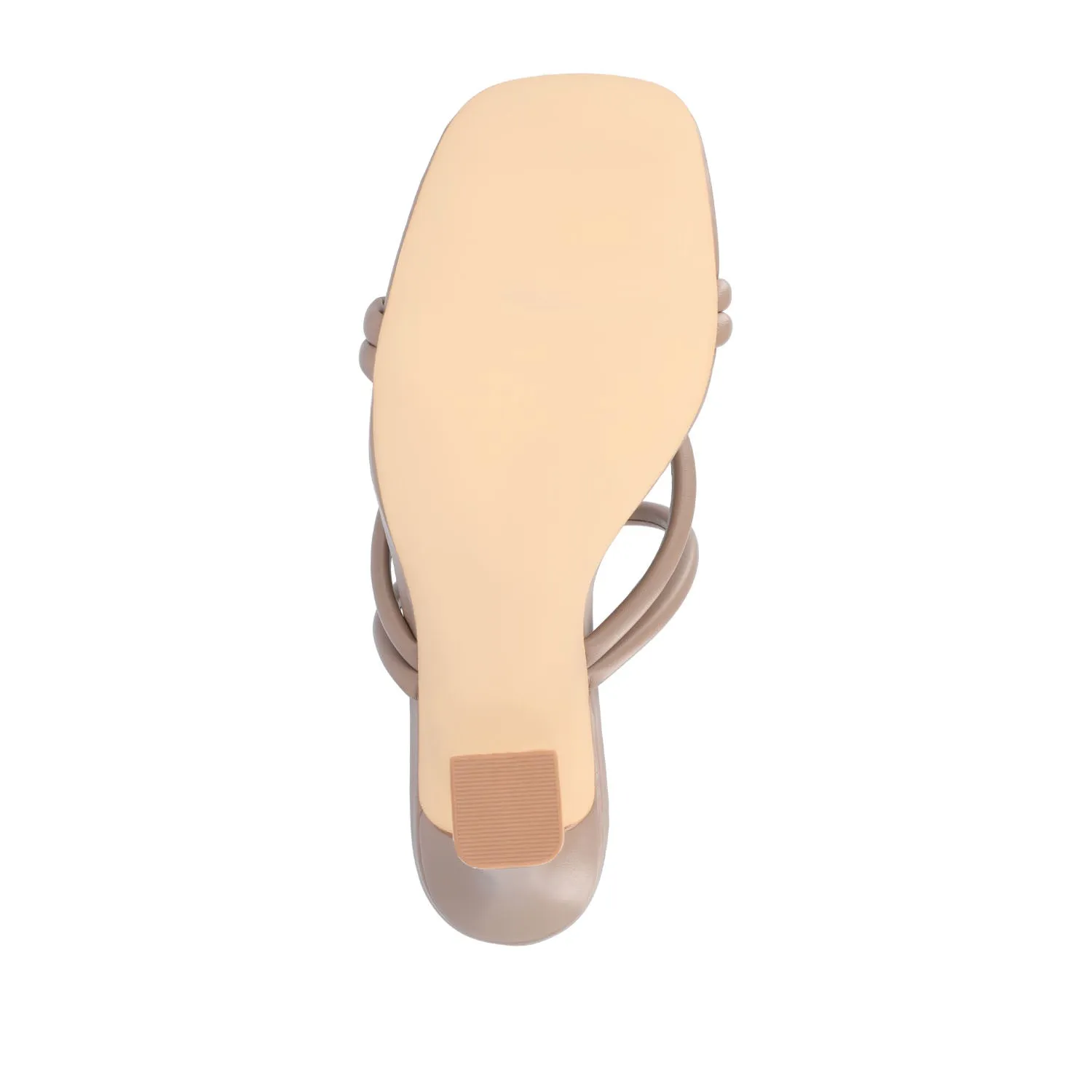 LOUISSE MULTI STRAP HEELS IN FAUX LEATHER