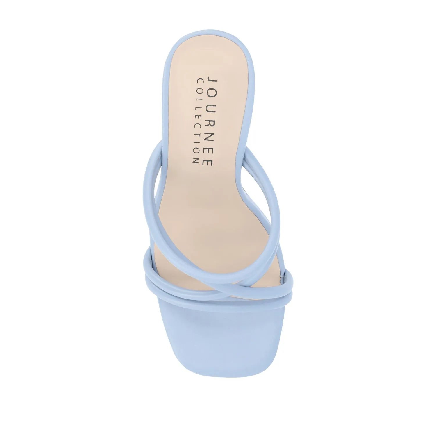 LOUISSE MULTI STRAP HEELS IN FAUX LEATHER