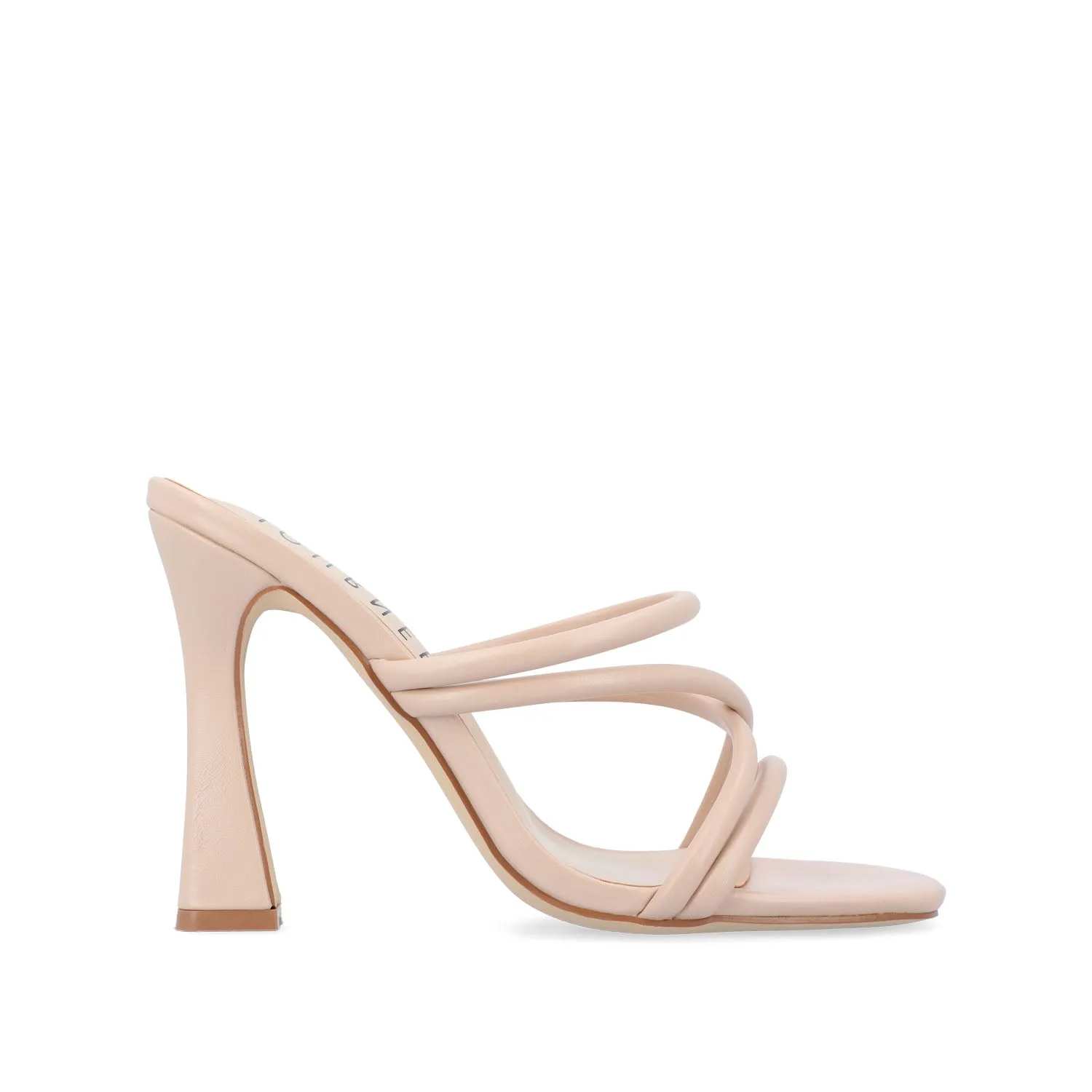 LOUISSE MULTI STRAP HEELS IN FAUX LEATHER