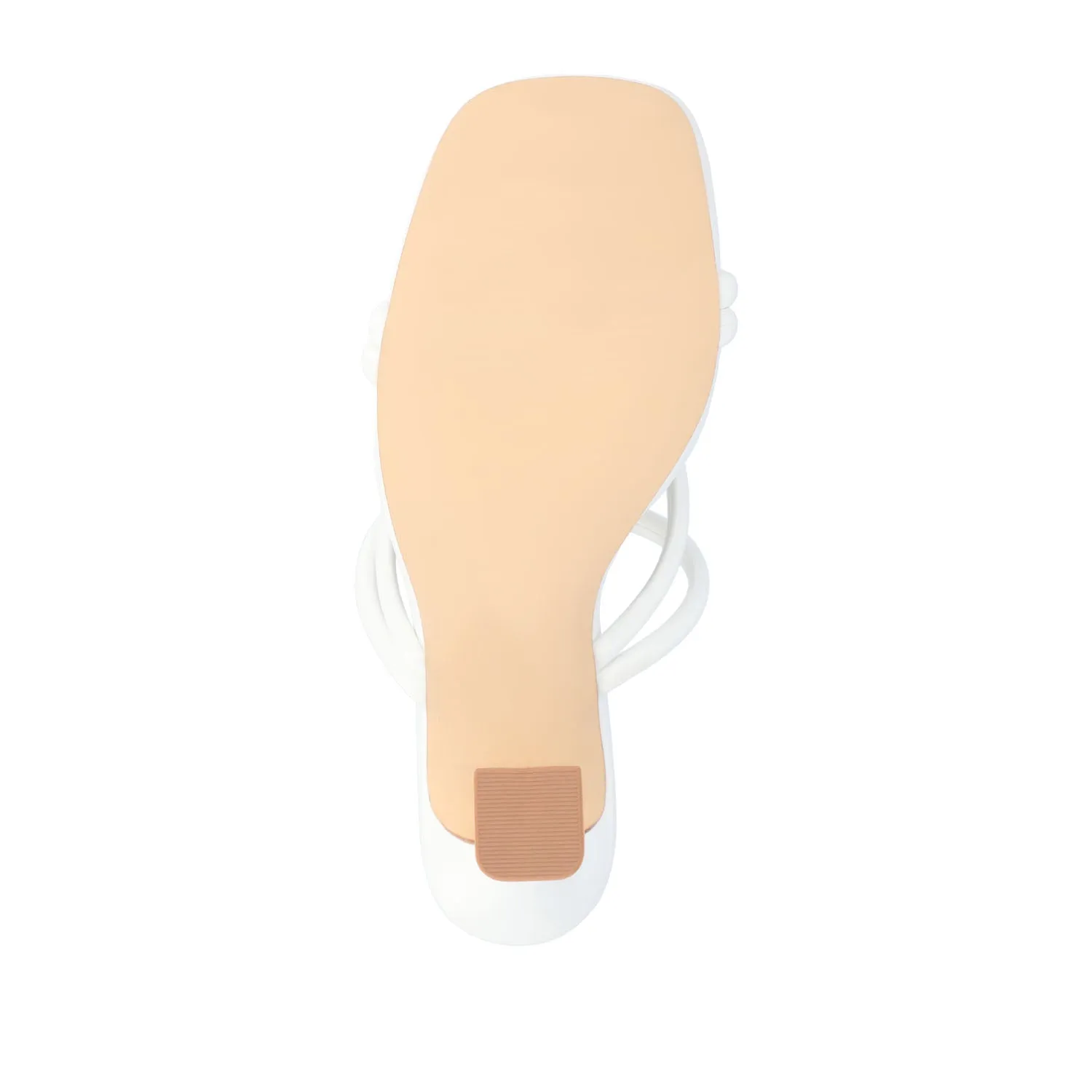 LOUISSE MULTI STRAP HEELS IN FAUX LEATHER