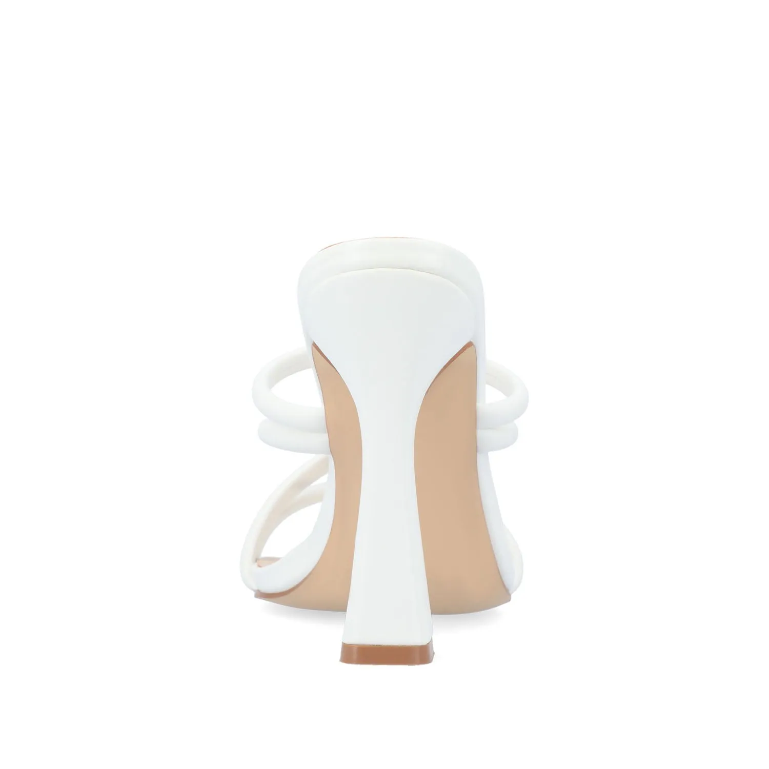 LOUISSE MULTI STRAP HEELS IN FAUX LEATHER