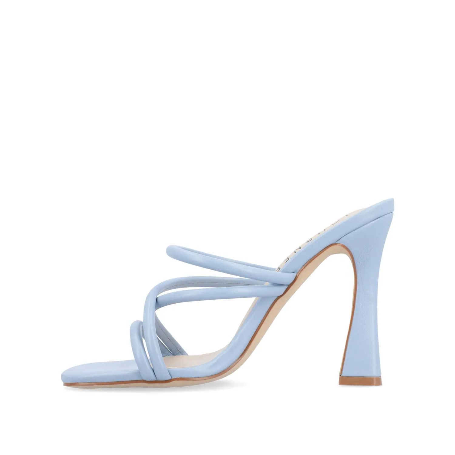 LOUISSE MULTI STRAP HEELS IN FAUX LEATHER
