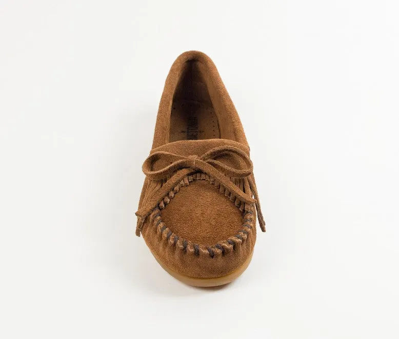 Minnetonka Women's Dusty Brown Kilty Hard Sole Moccasin