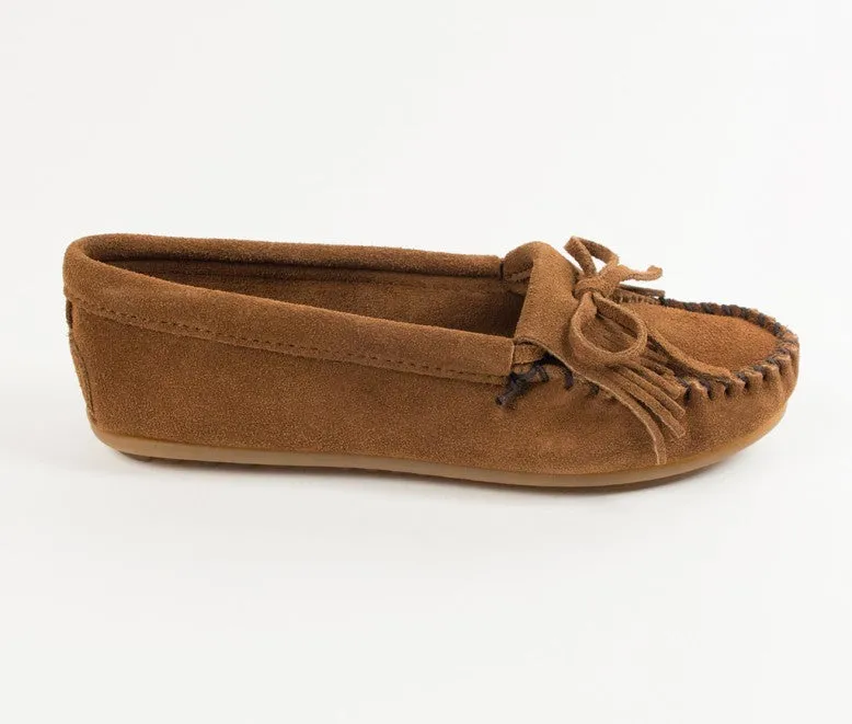 Minnetonka Women's Dusty Brown Kilty Hard Sole Moccasin