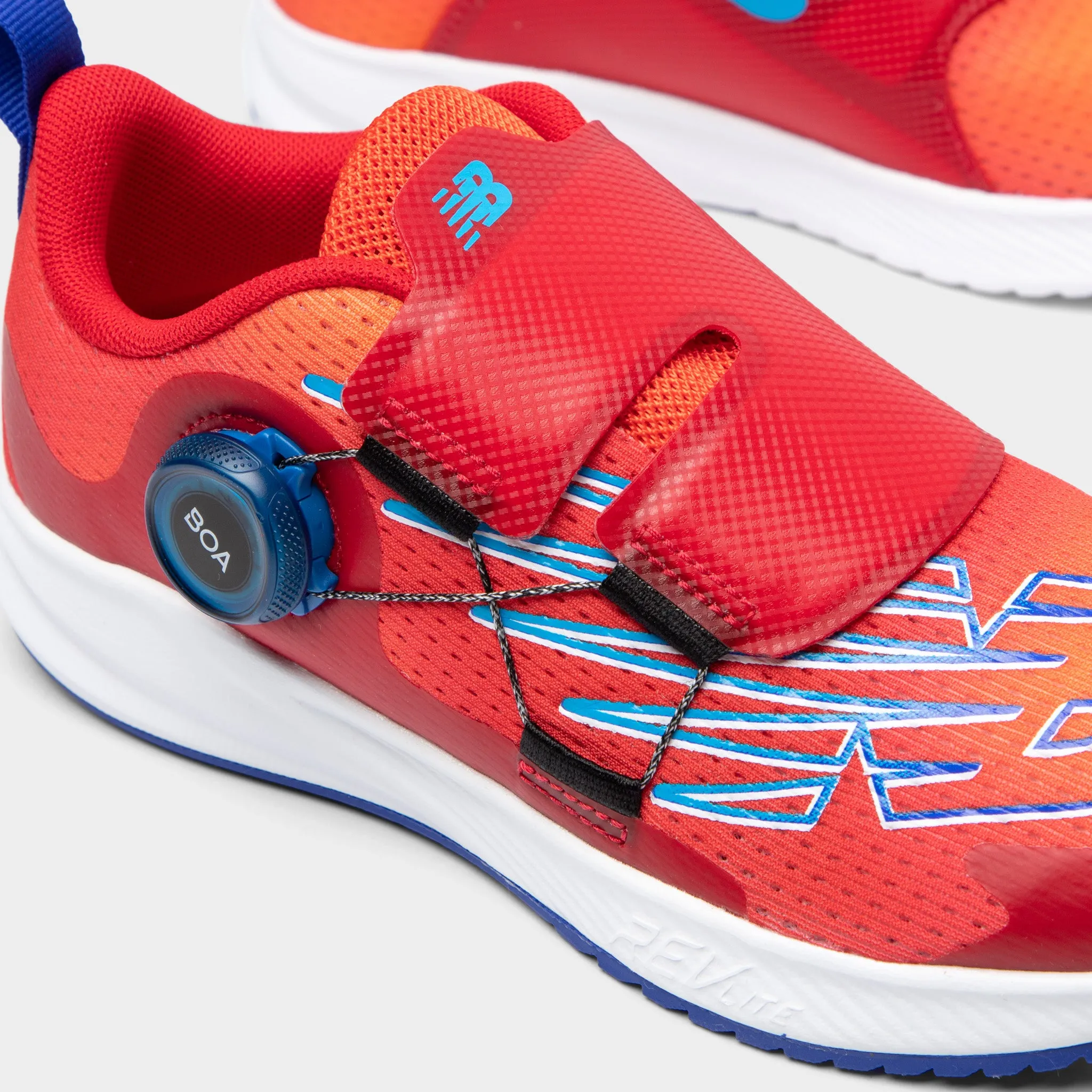 New Balance Juniors' Fuelcore Reveal Boa Neo Flame / Team Red - Infinity Blue