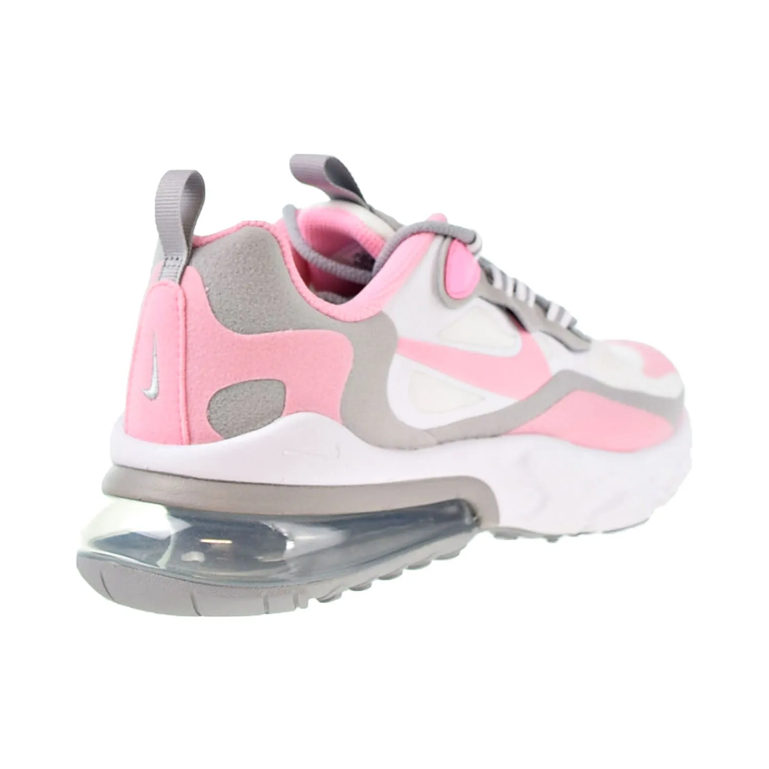 Nike Air Max 270 React Big Kid's Shoes White-Light Solar Flare Heather-Pink