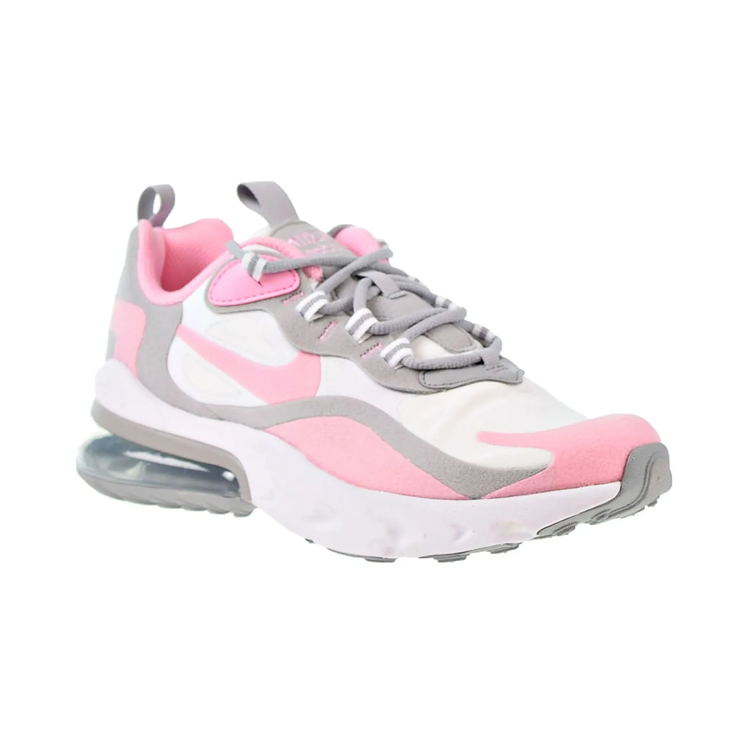 Nike Air Max 270 React Big Kid's Shoes White-Light Solar Flare Heather-Pink