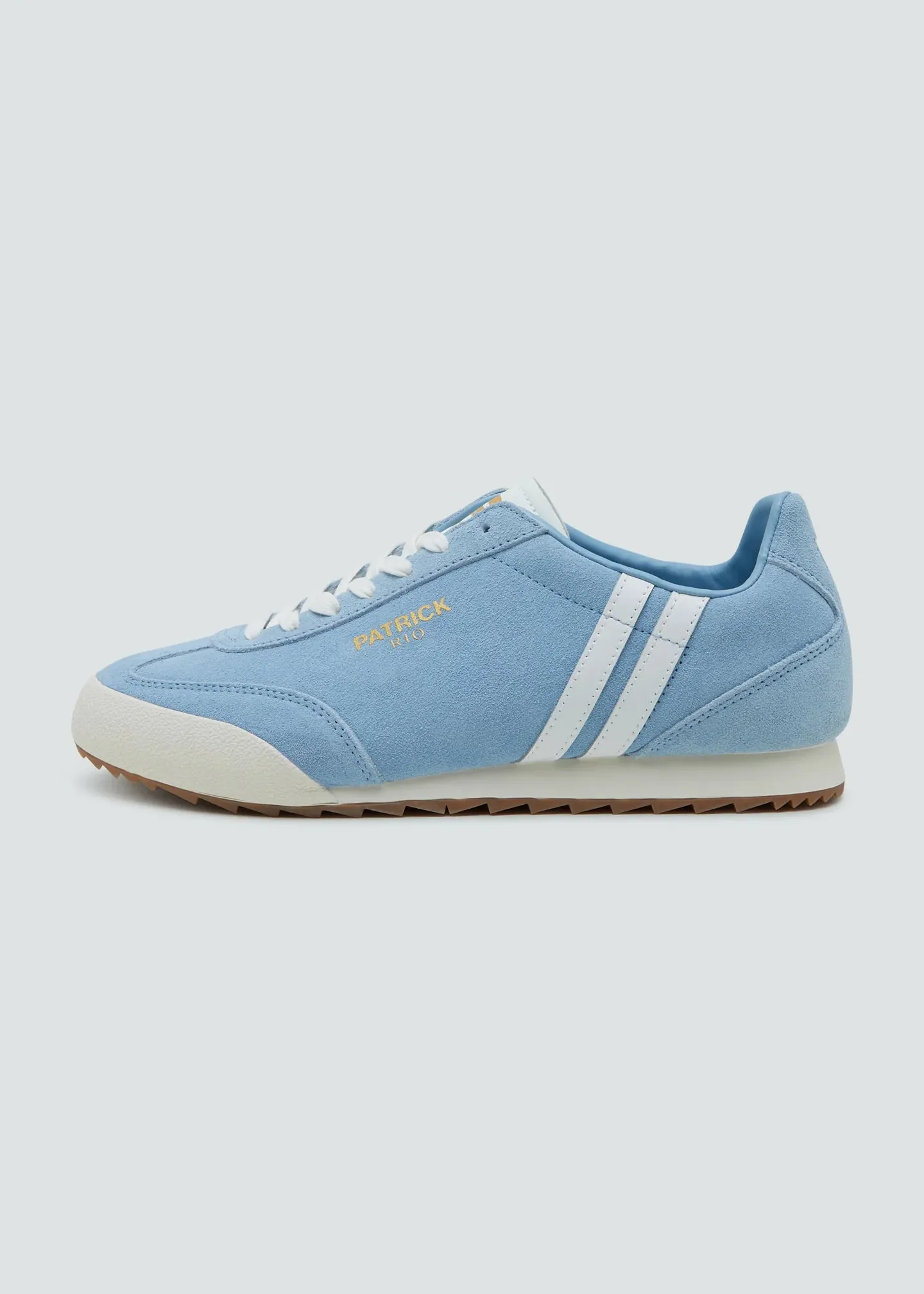 Patrick Rio Suede Trainers Sky Blue/White - 1512
