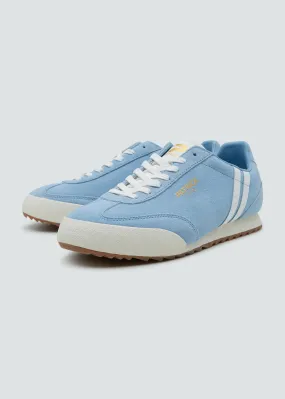 Patrick Rio Suede Trainers Sky Blue/White - 1512