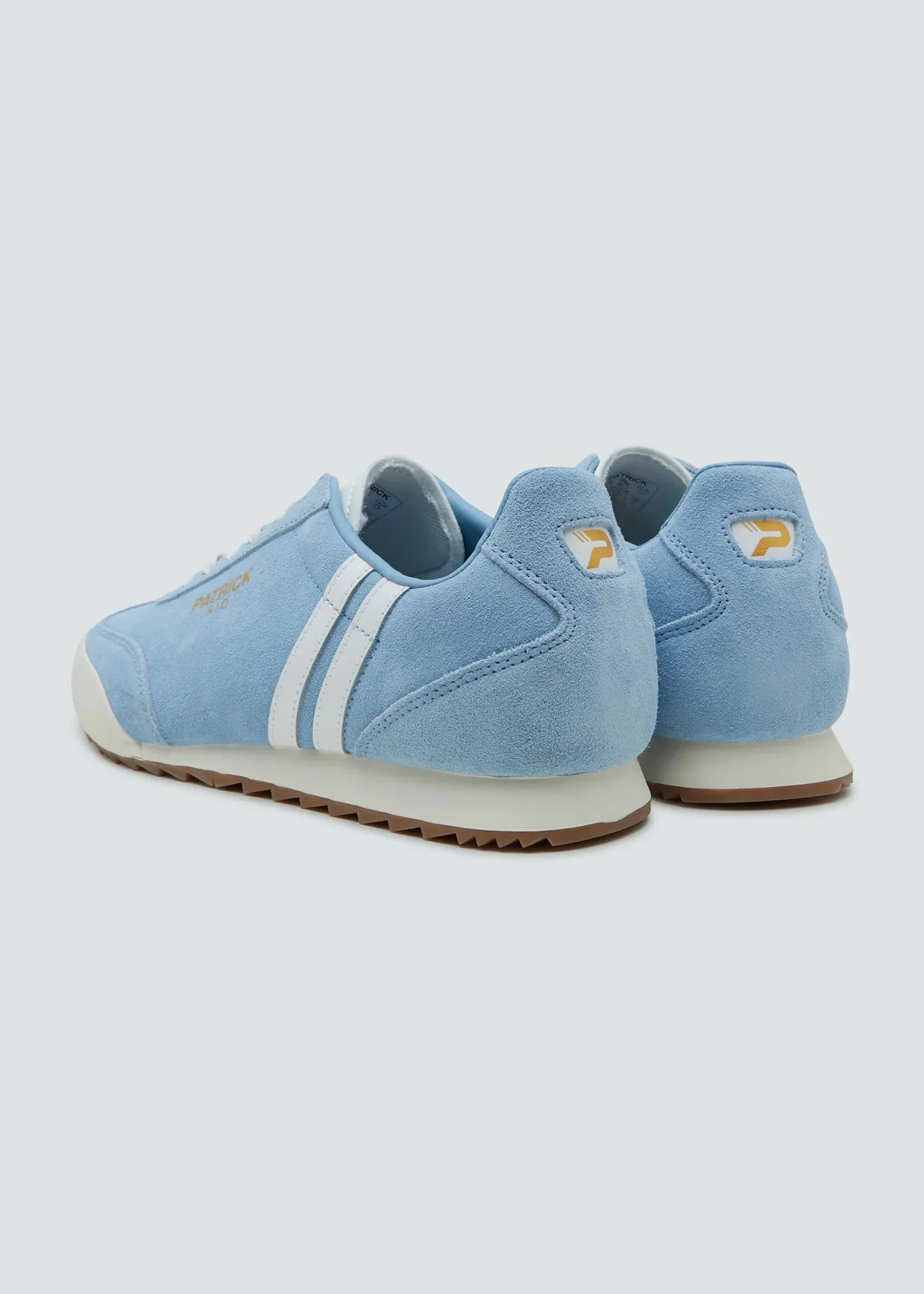 Patrick Rio Suede Trainers Sky Blue/White - 1512